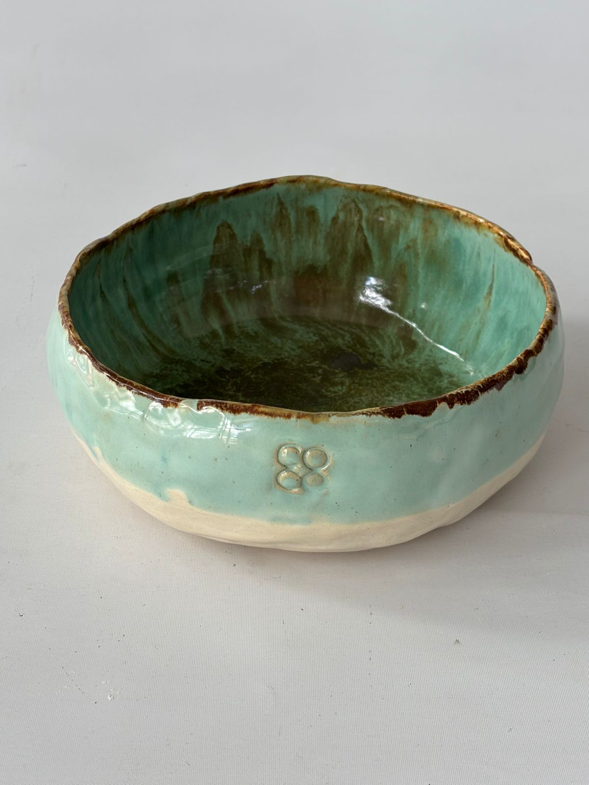Fuente Verde Oxidado - 22 cm