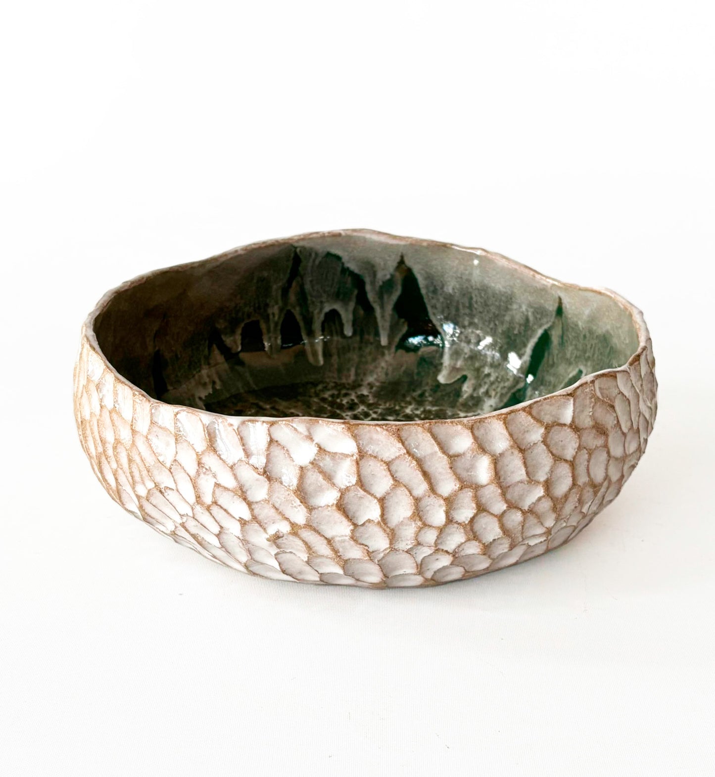 Fuente Textura Verde - 24 cm