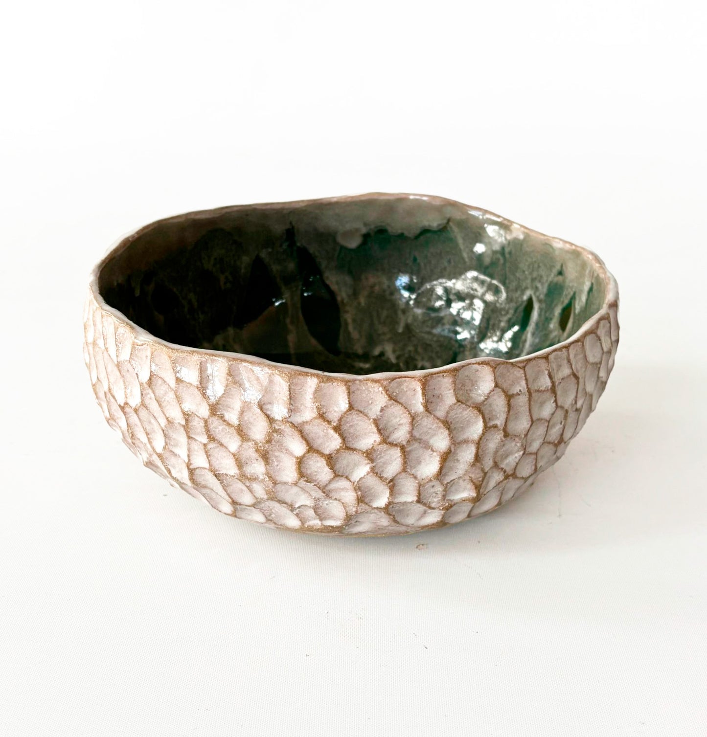 Fuente Textura Verde - 21 cm