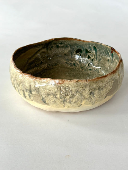 Fuente Verde Cromo Chorreada - 25 cm