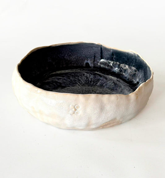Fuente Azul con Blanco- 28 cm