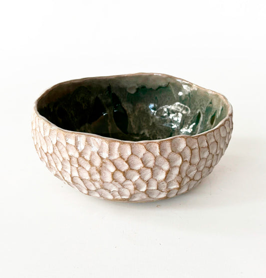 Fuente Textura Verde - 21 cm
